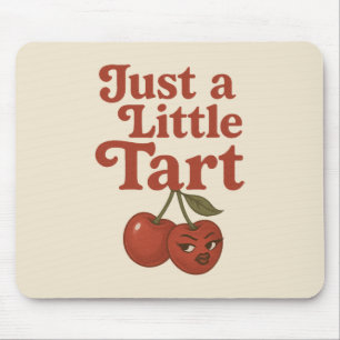 Sassy Cherry nur ein kleines Tart Retro Rot & Pink Mousepad