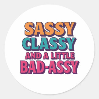 Sassy Classy und ein wenig böse Sticker - Funky