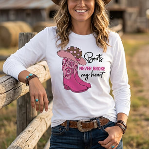 Sassy Cowgirl Rosa Stiefel Western Pferdeliebhaber T-Shirt