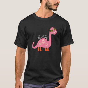 Sassy Dinosaur Teen Girl Stuff Pink Leopard Sungla T-Shirt