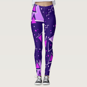 Sassy Dreiecke Lebhafter 80er Lila Leggings