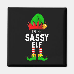 Sassy Elf Matching Familie Weihnachten Magnet