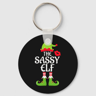 Sassy Elf Matching Family Group Weihnachts-Party X Schlüsselanhänger