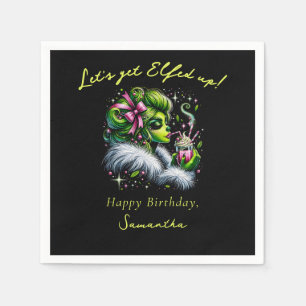 Sassy Elf Squad Mädchen-Abend Weihnachten Geburtst Serviette