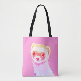 Sassy Ferret in Regenbogenfarben Tasche
