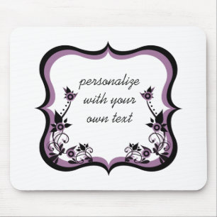 Sassy floral Frame Mousepad, Lila Mousepad