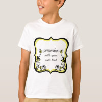 Sassy floral Rahmen Girl's Shirt, hellgelb