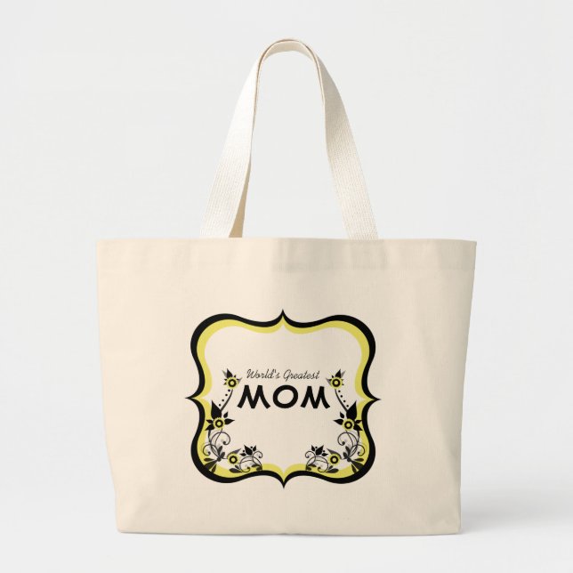 Sassy Floral World's Greatest Mama Bag Jumbo Stoffbeutel (Vorne)