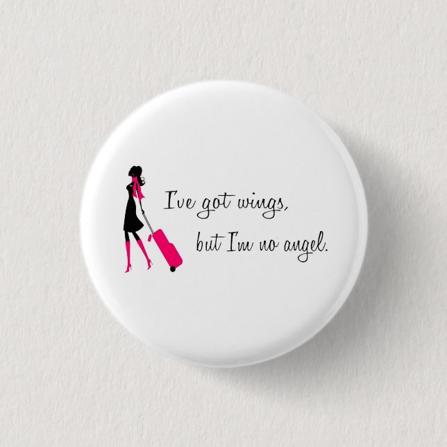 Sassy Flugbegleiter-Button Button (Vorderseite)