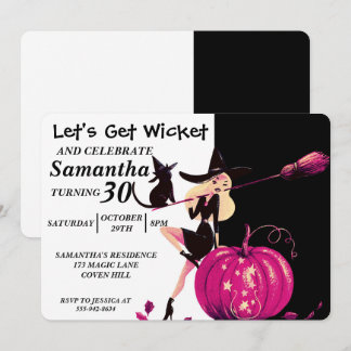 Sassy Halloween Witch Einladung