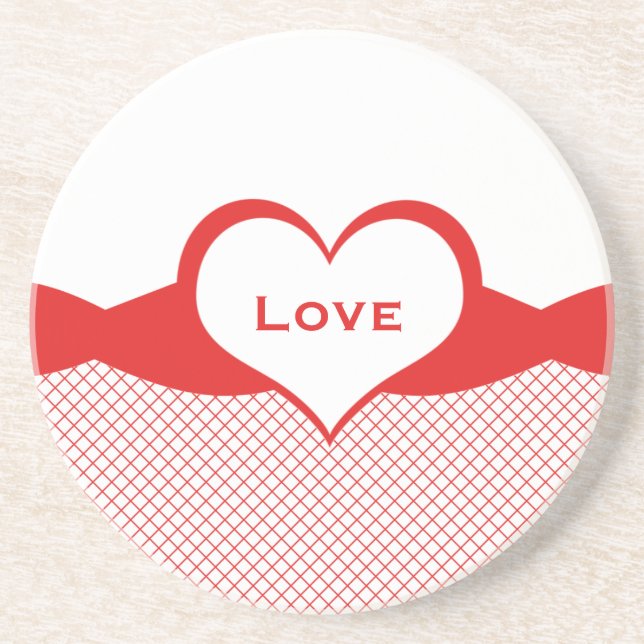 Sassy Heart Fishnet Liebe Untersetzer (Vorne)
