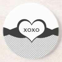 Sassy Heart Fishnet Liebe Untersetzer