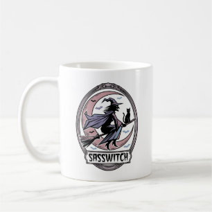 Sassy Hexen-Shirt Vintage Halloween-Kunst_1 Kaffeetasse