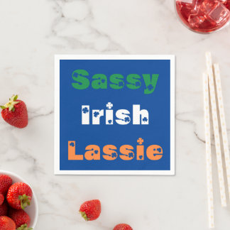 Sassy Irish Lassie Paper Napkin Serviette