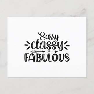 Sassy Klasse fabelhaft Postkarte