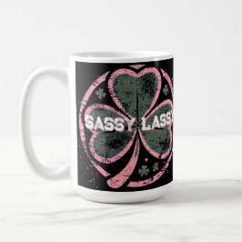 Sassy Lassy Grunge Pink Clover T - Shirt Kaffeetasse