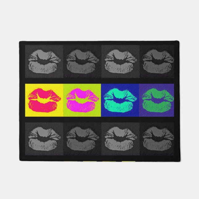 Sassy Lippen-POP Kunst-Fußmatte Fußmatte (Vorderseite)