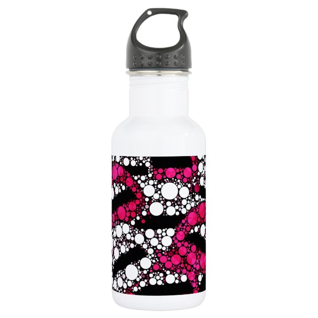 Sassy Lippenbling abstrakt Trinkflasche (Vorderseite)