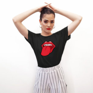 SASSY LIPS-SPRACHE STECKT T - SHIRT AUS