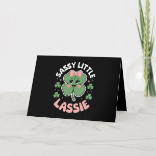 Sassy Little Lassie Funny St Patrick's Day Dankeskarte