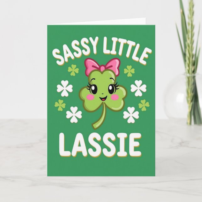 Sassy Little Lassie Karte (Vorderseite)