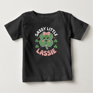 Sassy Little Lassie Lustiger St. Patrick's Day Baby T-shirt