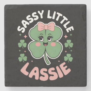 Sassy Little Lassie Lustiger St. Patrick's Day Steinuntersetzer