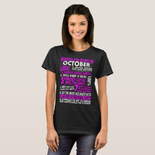 Sassy loyale Königinnen sind geborener im Oktober T-Shirt