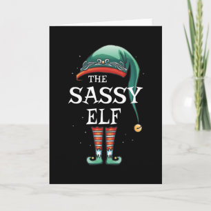Sassy Matching Family Christmas Party Pajama Karte