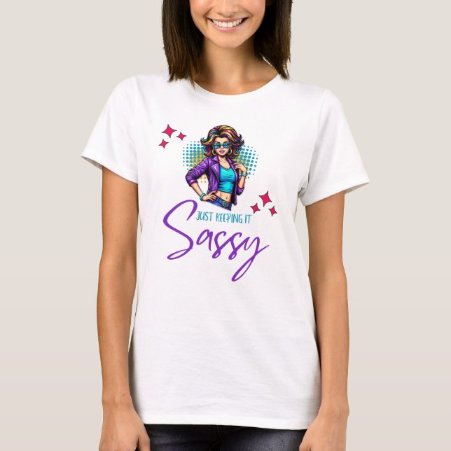 Sassy Neon Diva  T-Shirt (Vorderseite)