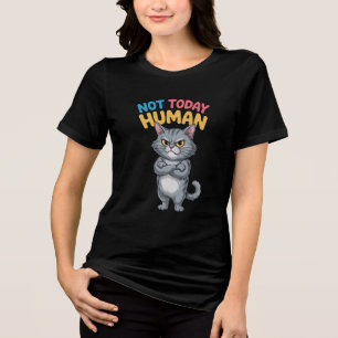 Sassy Not Today Mensch Katzen T-Shirt Tri-Blend Shirt