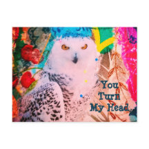 Sassy Owl Valentinstag Postkarte Kunst, Dichtung u