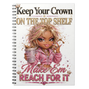 Sassy Pink Queen Brat Spiral Foto Notizbuch Notizblock