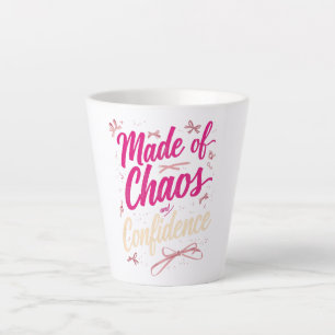Sassy Pink Typografie Chaos und Selbstvertrauen Milchtasse