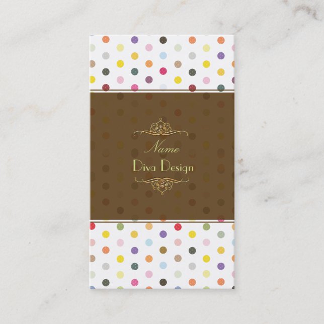 Sassy Polka dots BusinessCard Visitenkarte (Vorderseite)