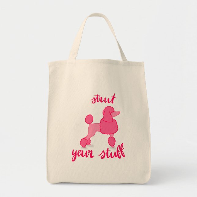 Sassy Poodle Tote Bag Tragetasche (Vorne)