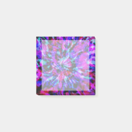 Sassy Psychedelic Lila, Pink & Blue Gefärbte Krawa Post-it Klebezettel