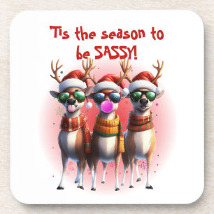 Sassy Reindeer Getränkeuntersetzer