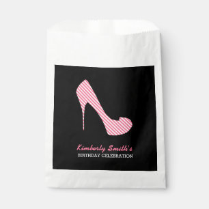 Sassy rosa Stilett-hohe Fersen-Geburtstags-Party Geschenktütchen