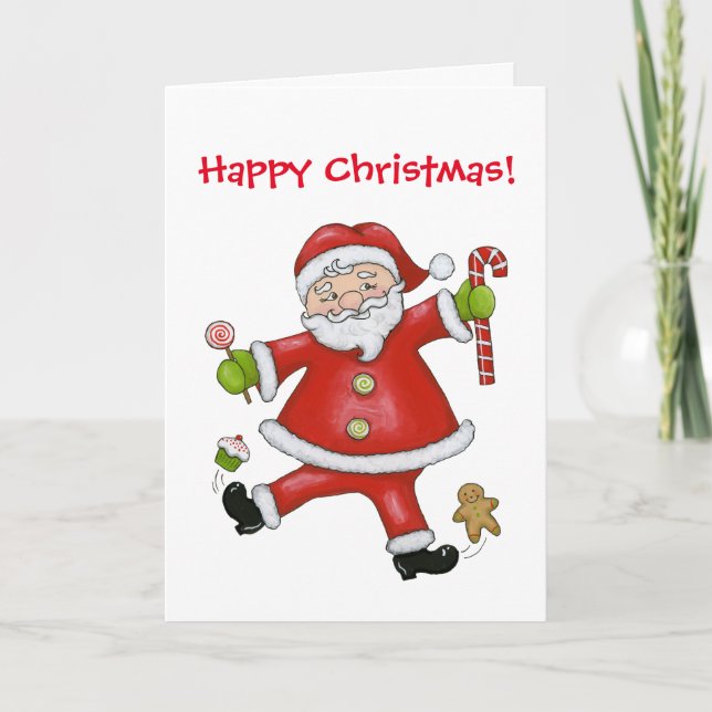 Sassy Santa Feiertagskarte (Vorderseite)