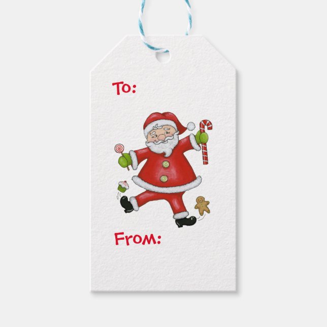 Sassy Santa Geschenkanhänger (Vorderseite)