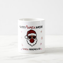 Sassy-Santa-Modus – Zweisprachiges Weihnachtsdesig Kaffeetasse