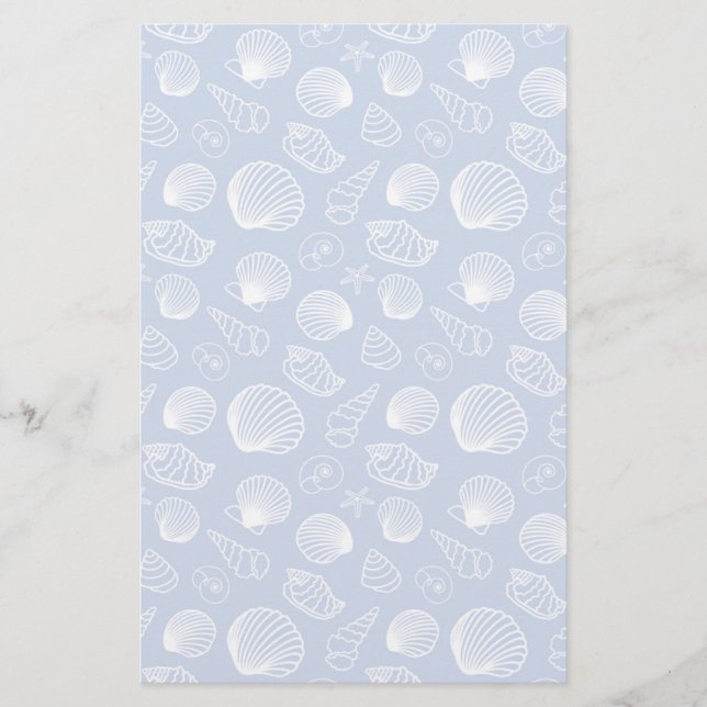Sassy Seashell Pattern Briefpapier (Vorderseite)
