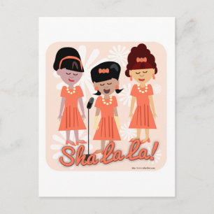 Sassy Sixties Girl Group Postkarte
