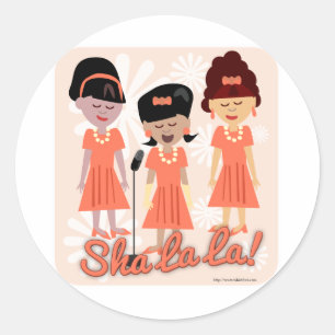 Sassy Sixties Girl Group Runder Aufkleber