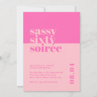 Sassy Sixty Soirée 60e anniversaire Invitation