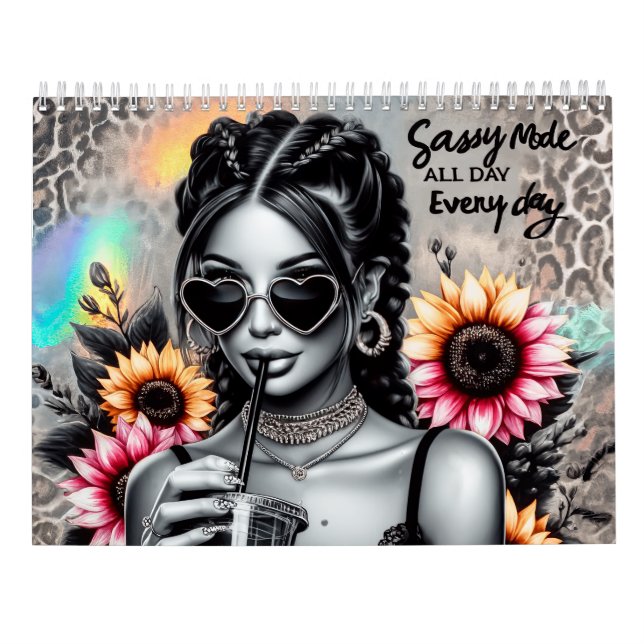 Sassy smart mouth women sarkastisch Damen Sarkasmu Kalender (Rückseite)
