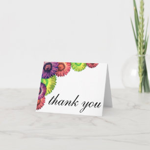 Sassy Spring Flowers Modern Danke Karte
