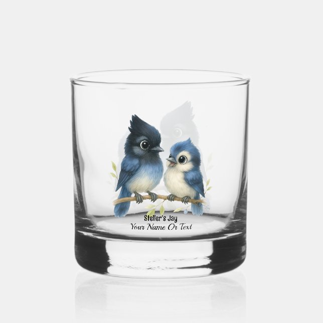 Sassy Steller-Jay Whiskyglas (Vorderseite)