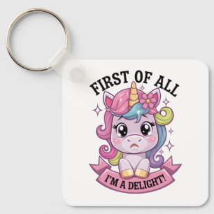 Sassy sulky unicorn schlüsselanhänger